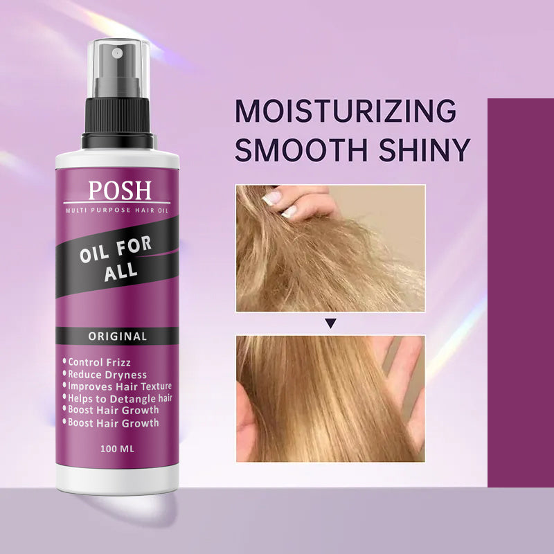 POSH Oil For All Hair Care Oil Control Frizz Repair Damaged Hair Relieve Dry Hair Soft Bright Hair Anti Hair Loss Hair Regrowth Oil Form Men Women