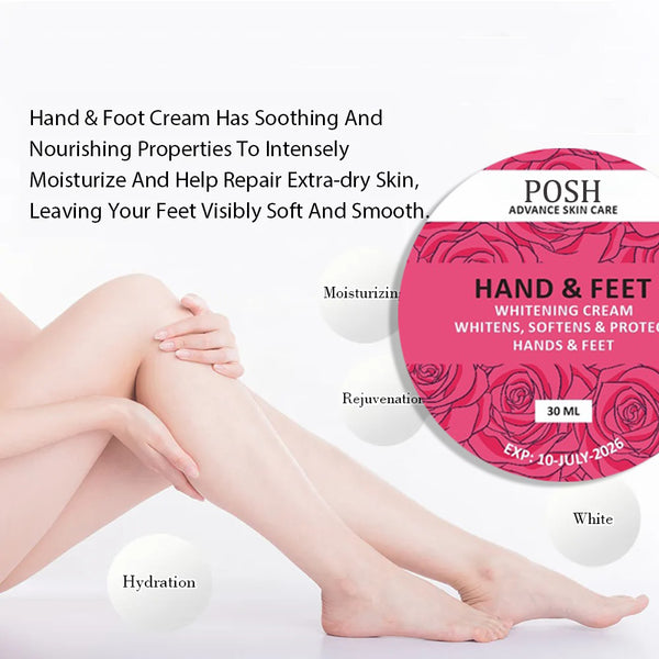 POSH HAND & FEET WHITENING CREAM FOR WHITENS SOFTENS AND PROTECTION OF HAND AND FOOT