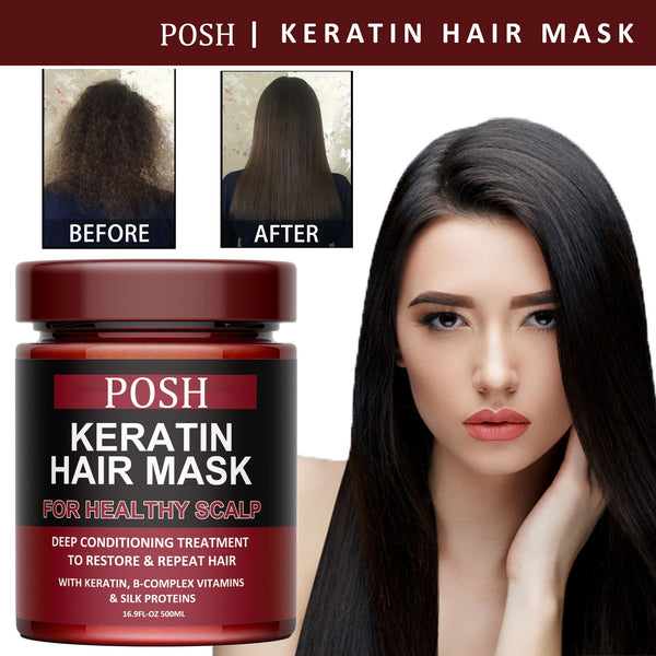 POSH Keratin Hair Care Balance Hair Mask And Treatment for Healthy Scalp 500 ml