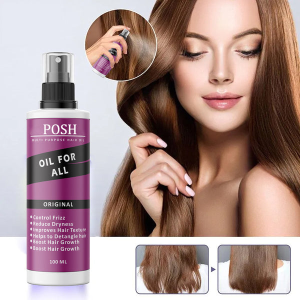 POSH Oil For All Hair Care Oil Control Frizz Repair Damaged Hair Relieve Dry Hair Soft Bright Hair Anti Hair Loss Hair Regrowth Oil Form Men Women